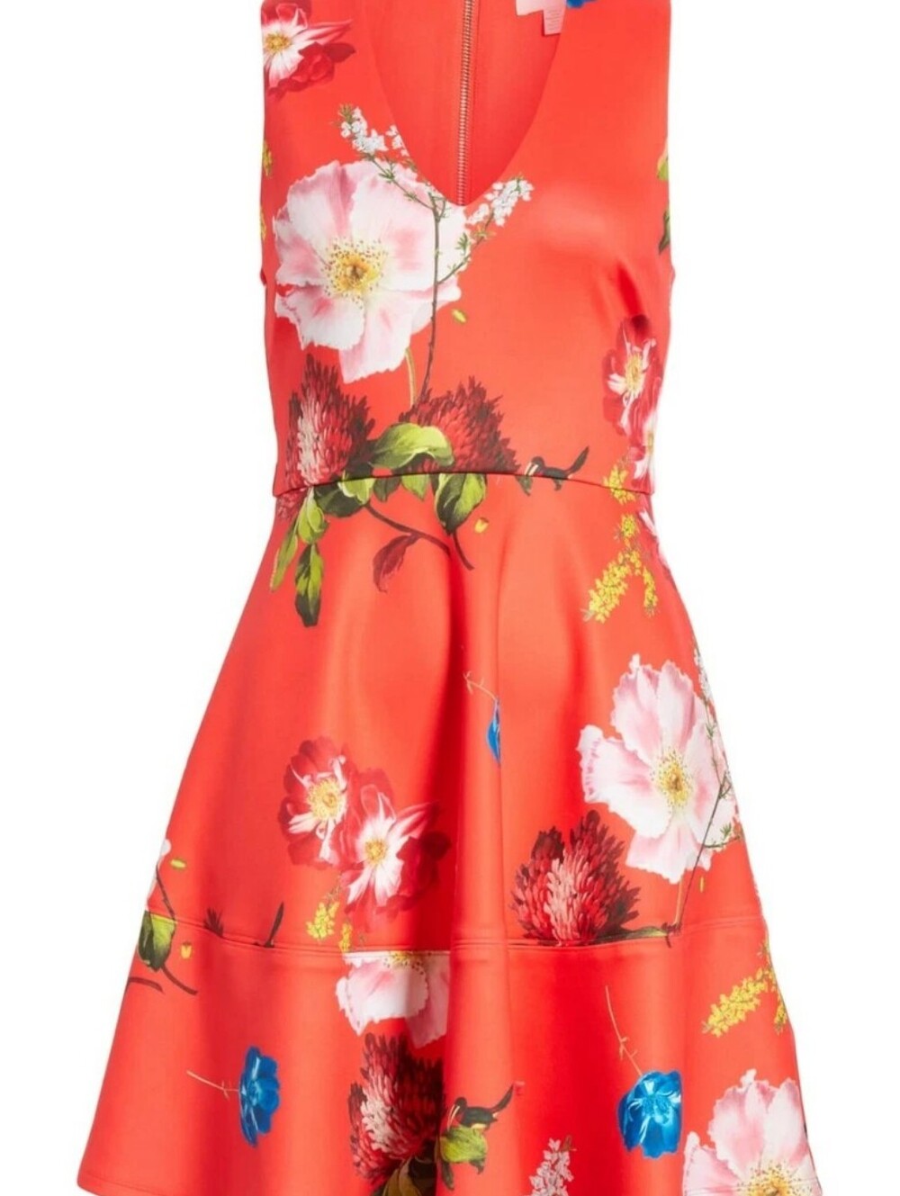 Ted Baker London Kinle Floral Skater Dress Berry Sundae Ted Size 5 = US 12 - Picture 3 of 14